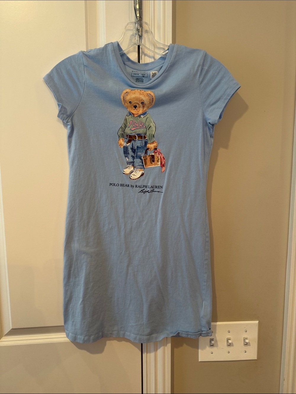 Polo by Ralph Lauren Light Blue Bear Graphic Kids Nightgown